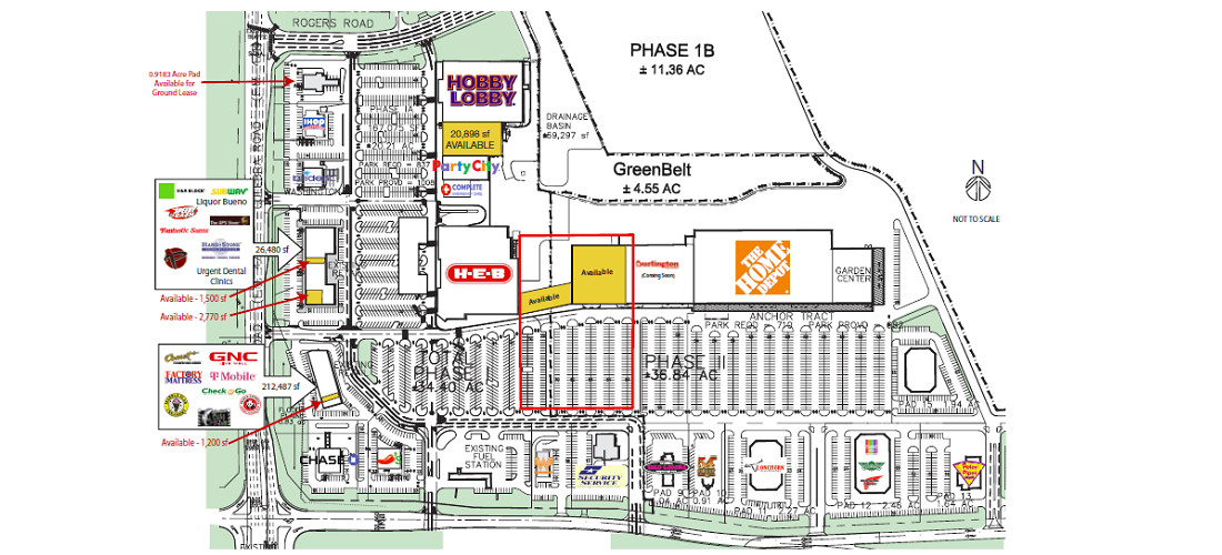 Culebra Market Site Plan Located in San Antonio, Texas